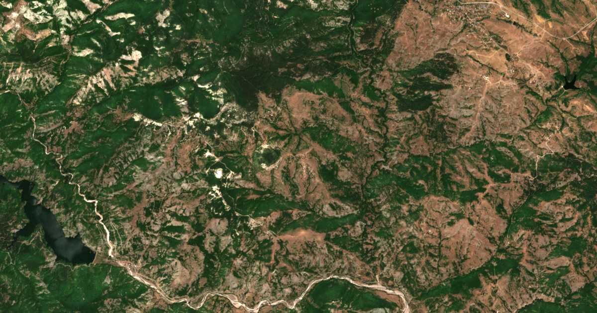 Satellite map of Nebeska