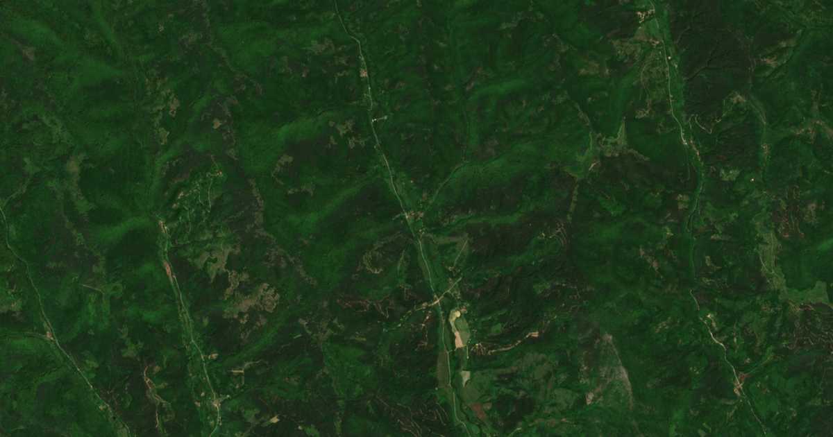 Satellite map of Kosovo