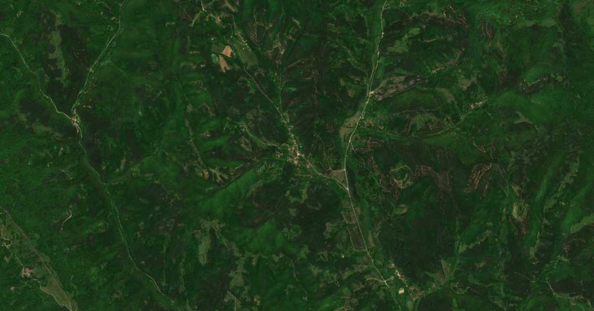 Satellite map of Leva reka