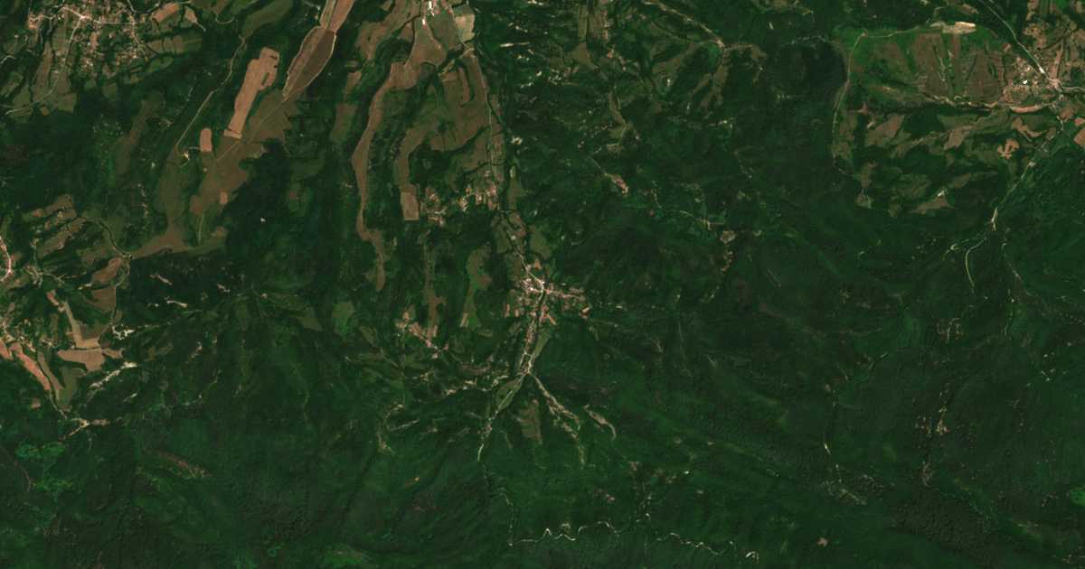 Satellite map of Kostel