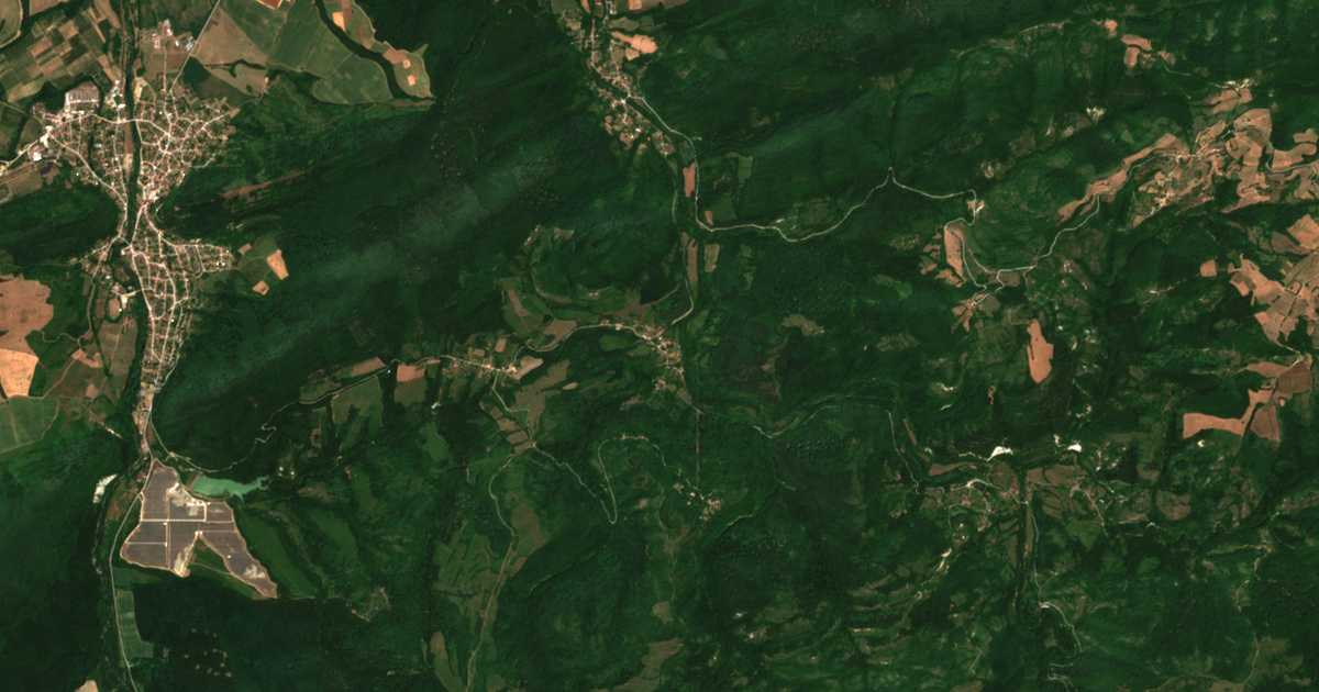 Satellite map of Dedina