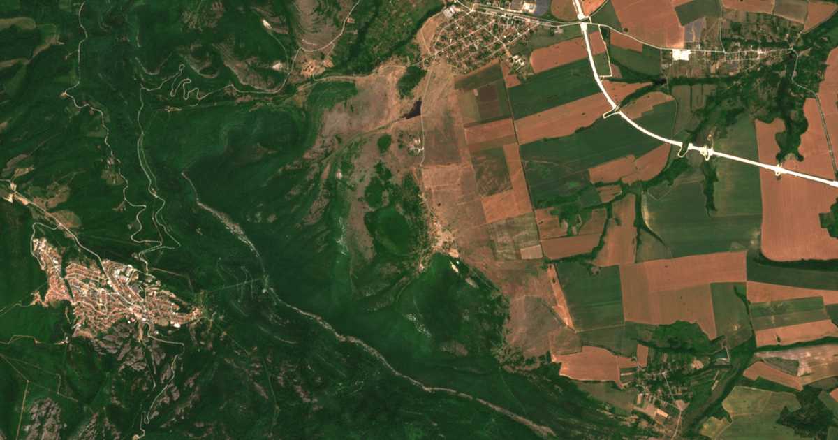 Satellite map of Oreshets