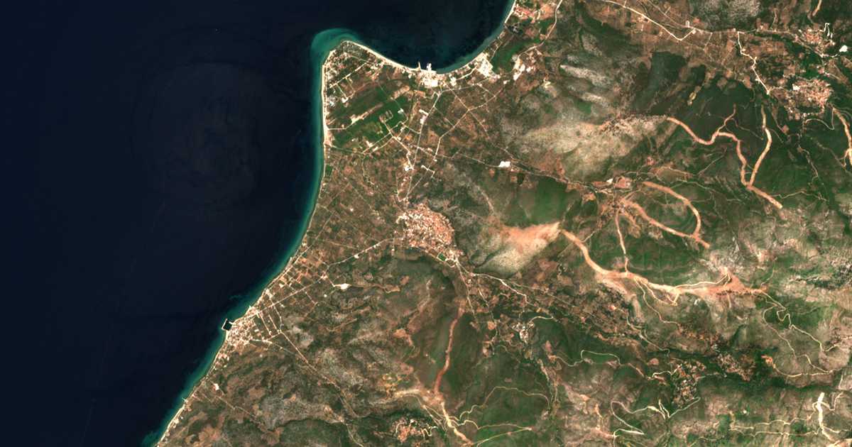 Satellite map of Agios Andreas Prinou
