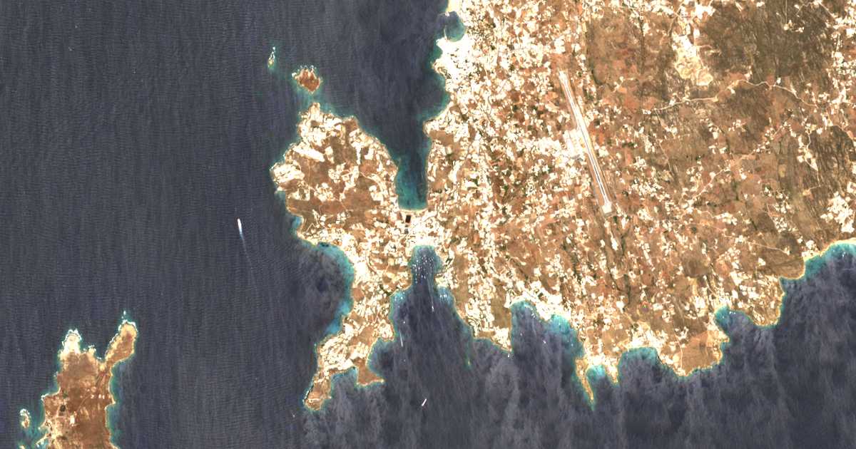 Satellite map of Ornos